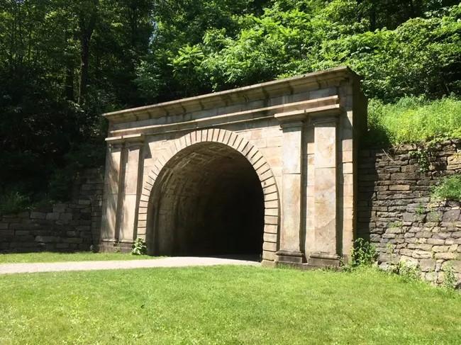 A stone railroad tunnel