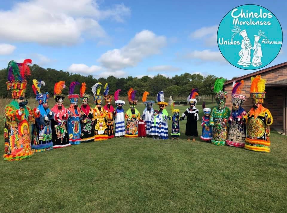 A group of people in colorful costumes.