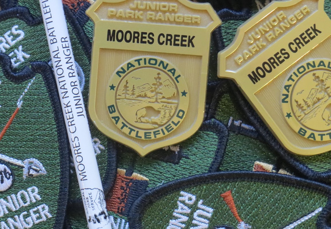 Moores Creek National Battlefield Junior Ranger badge