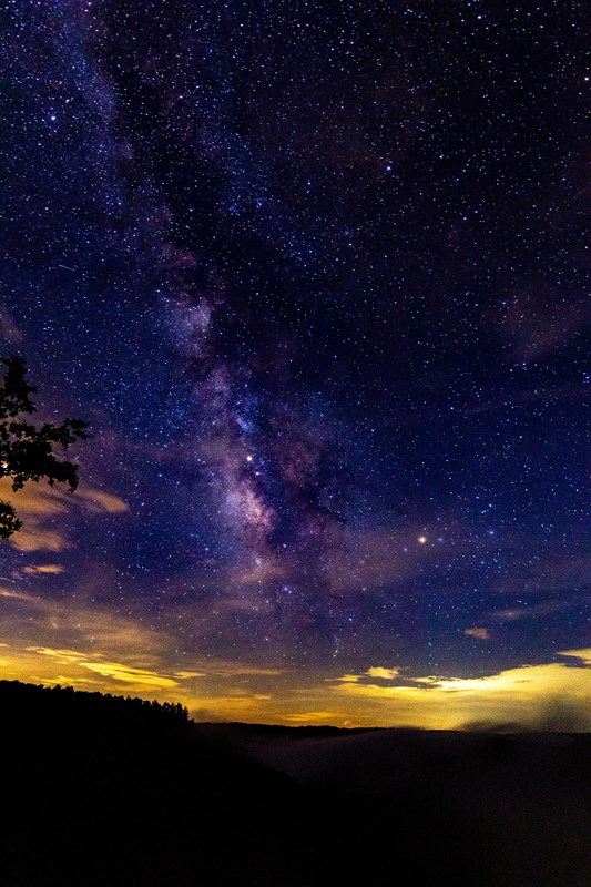 a starry sky with the milky way