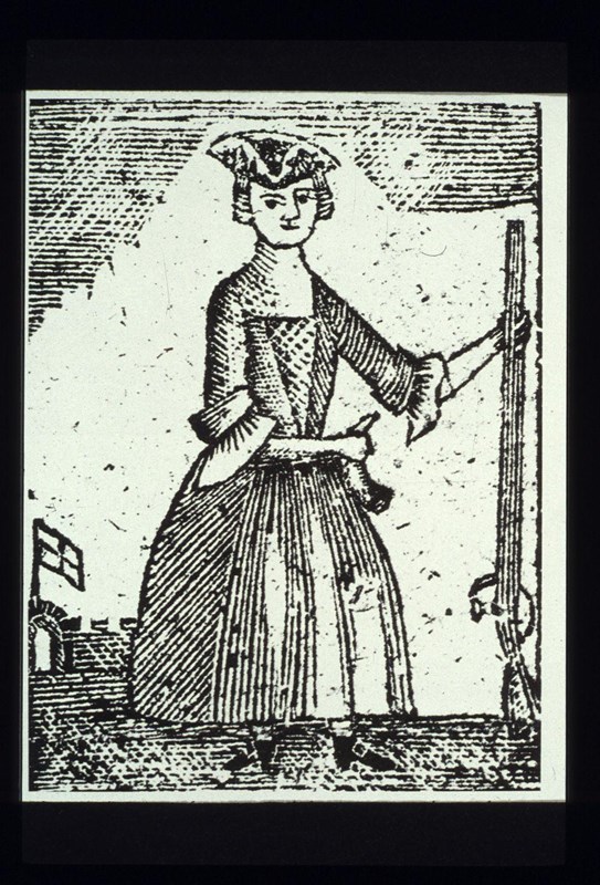 Engraving of a patriot woman