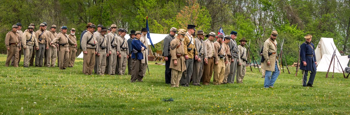 Confederate Infantry Marching