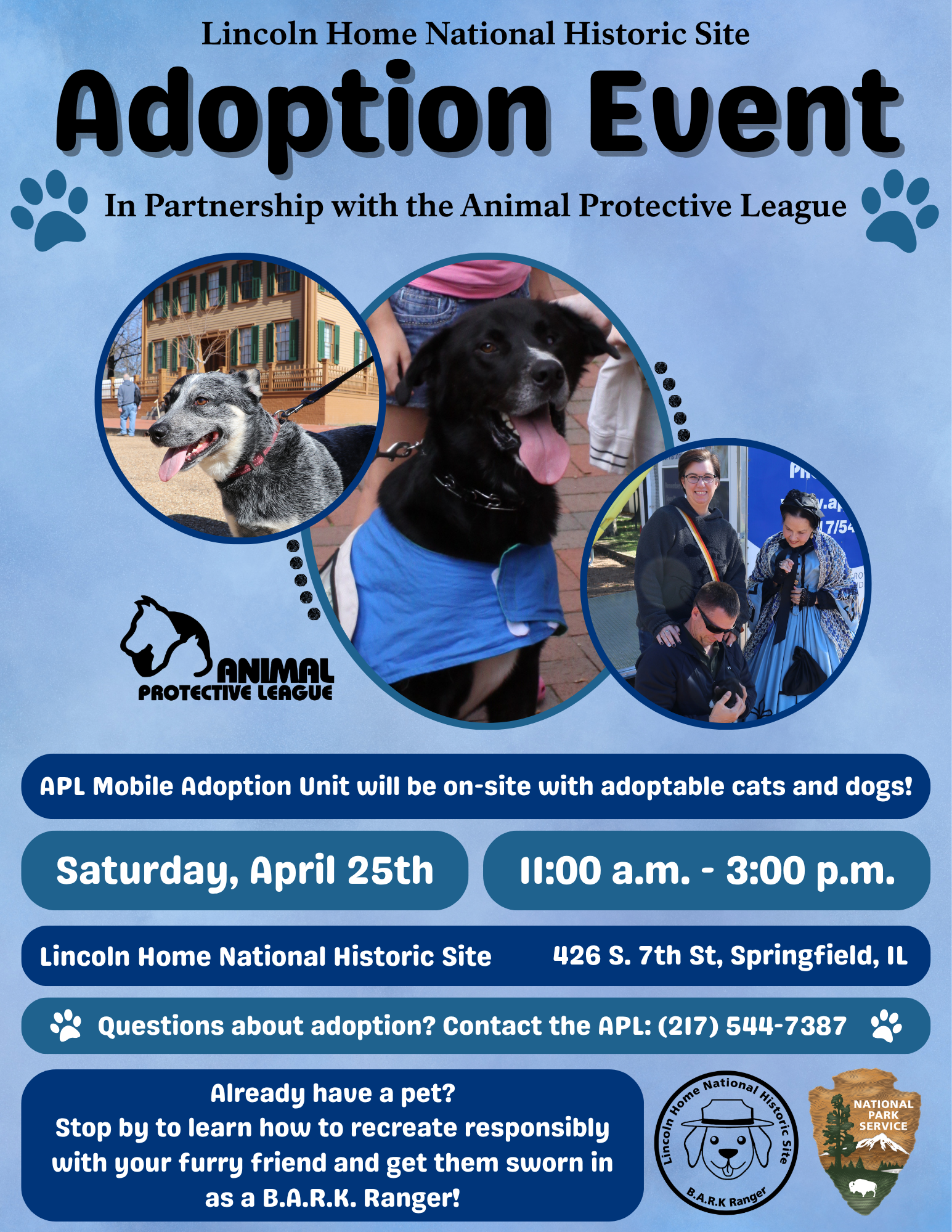 A flyer with pictures of animals and information about the event