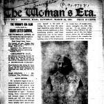 Front page of The Woman's Era
