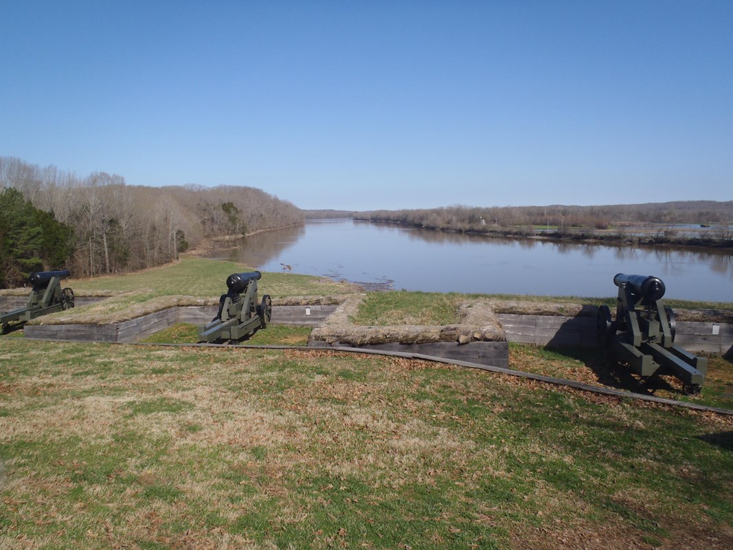 water view with cannons