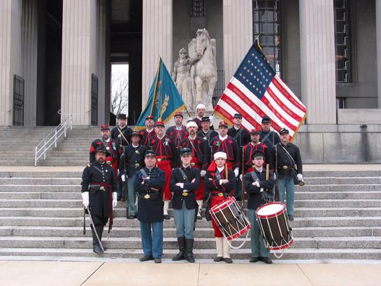Union regiment posing for photograph
