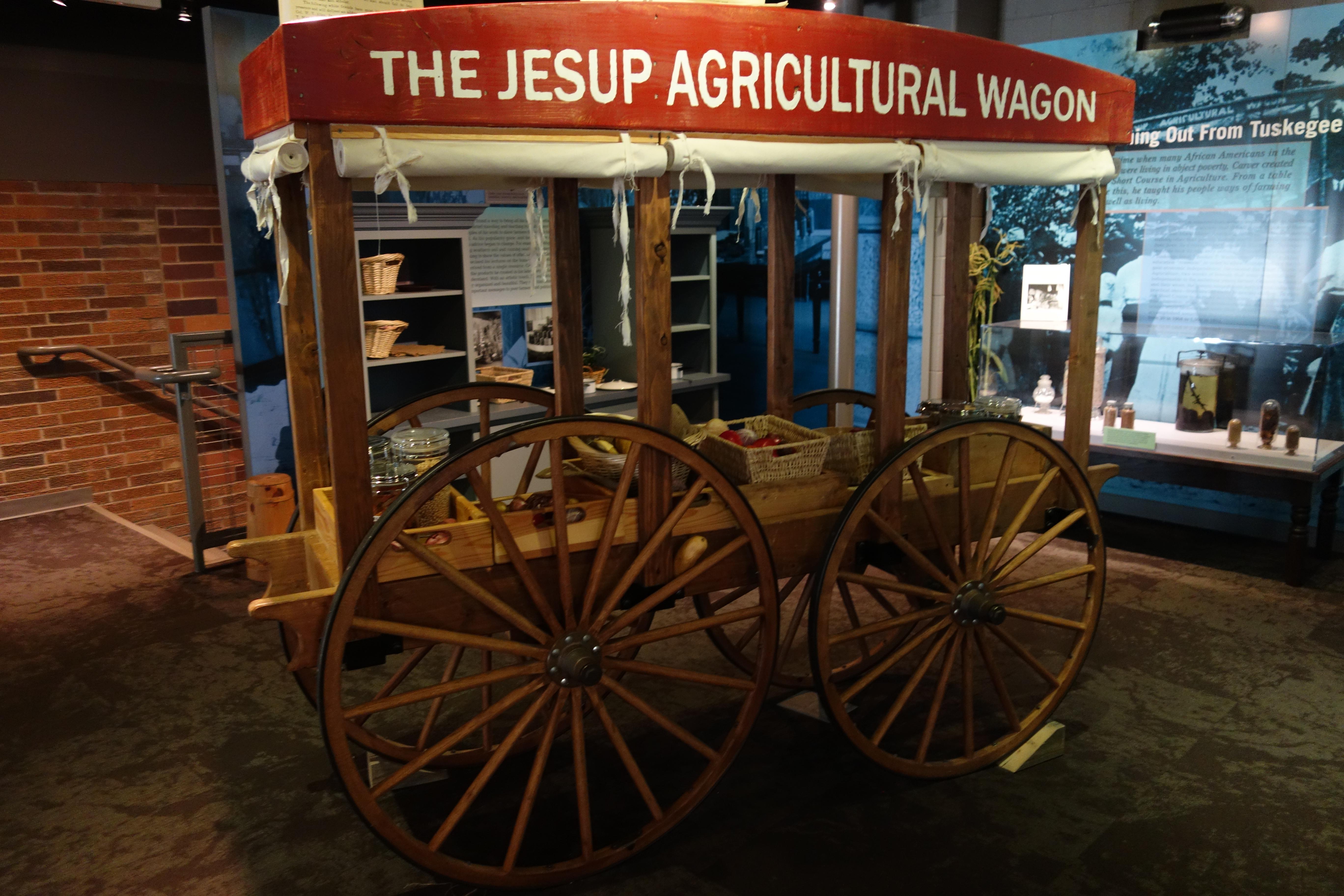 Jesup Agricultural Wagon with food items.