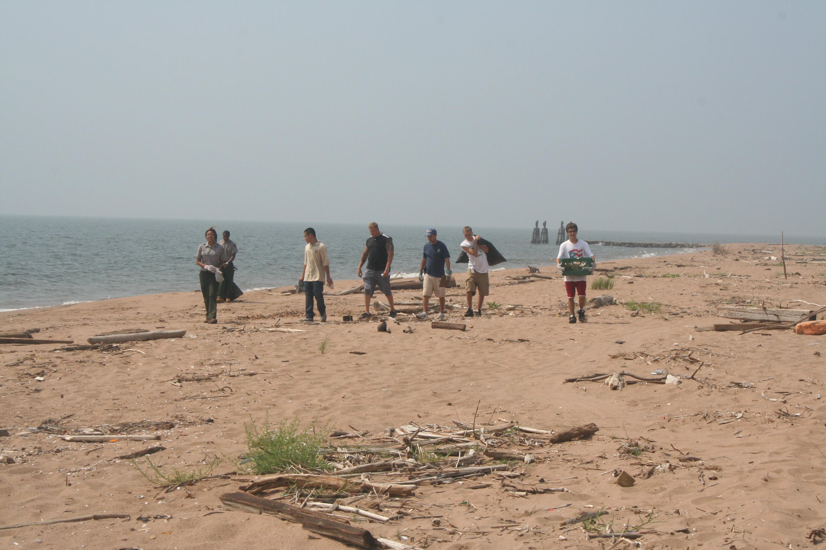 Group of people on a beach