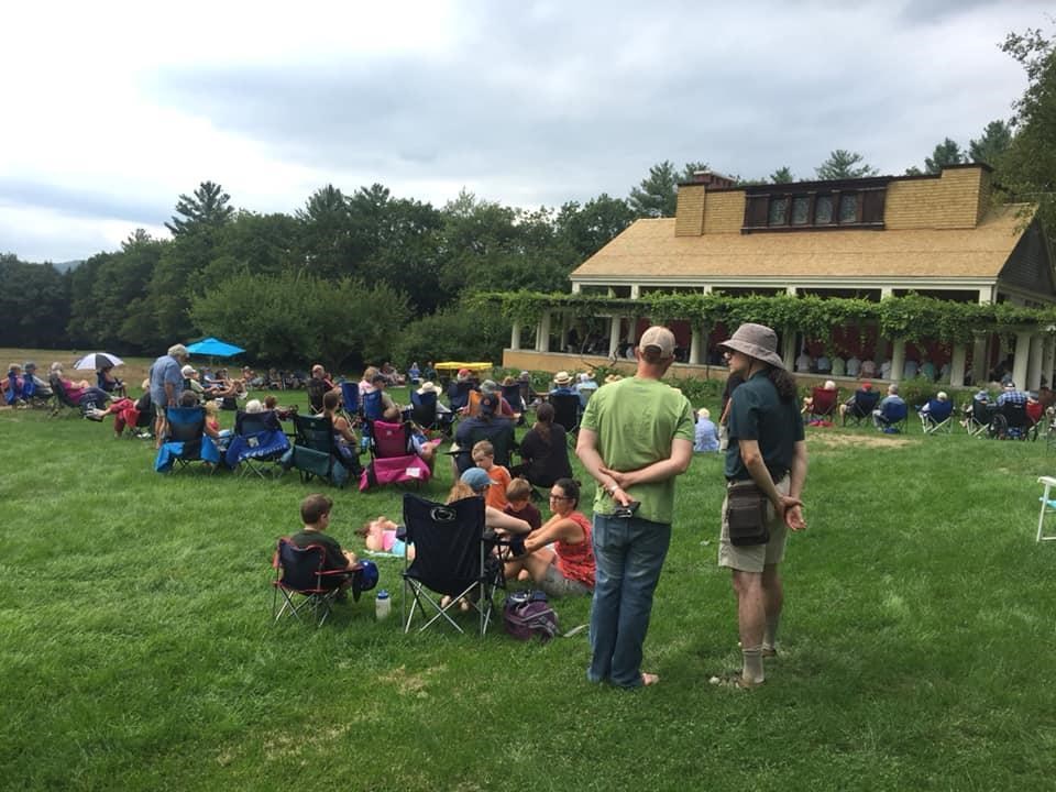 People listening to summer concert at Saint-Gaudens