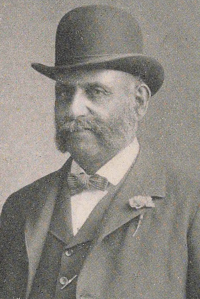 portrait of William Beckett, an African American man with a mustache, wearing a suit and bowler hat