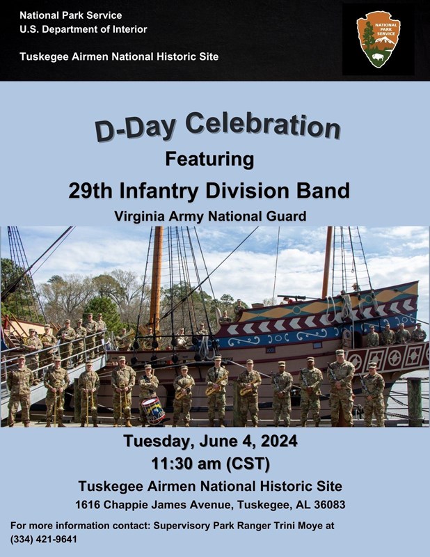 Flyer for D-Day Celebration featuring 29th Infantry Division Band