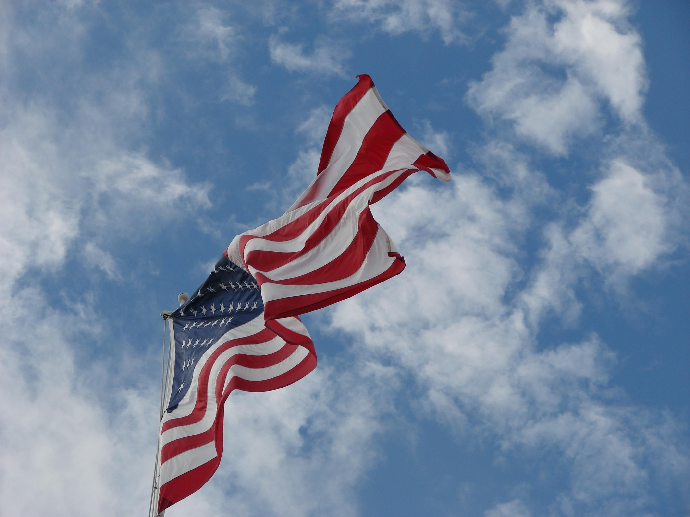 The flag in the Andrew Johnson National Cemetery.