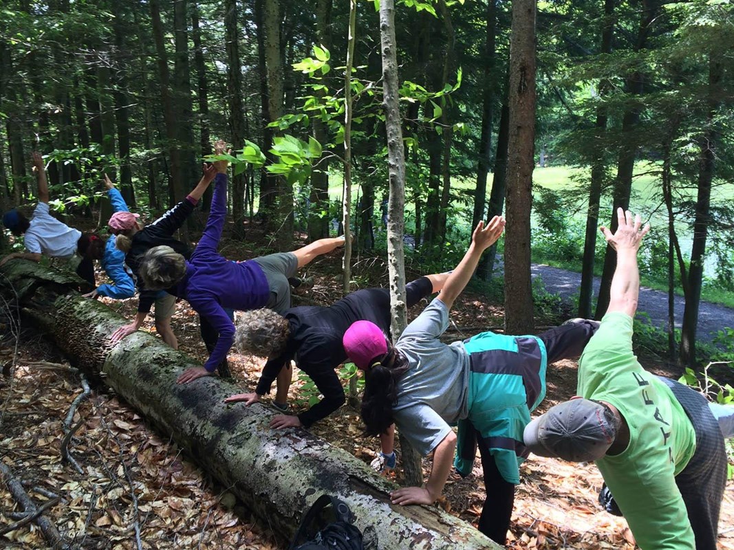 Yoga Hike in the woods