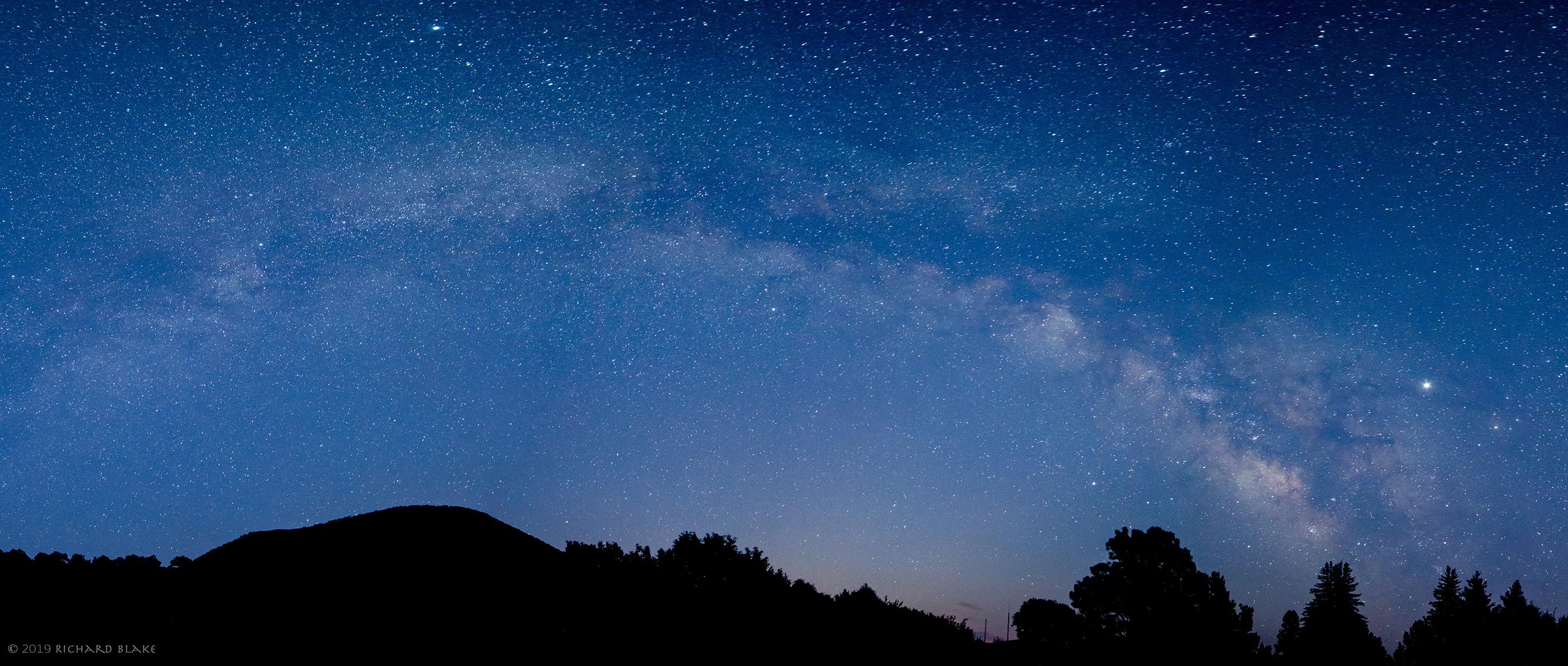 Stars and Milky Way over Capulin Volcano