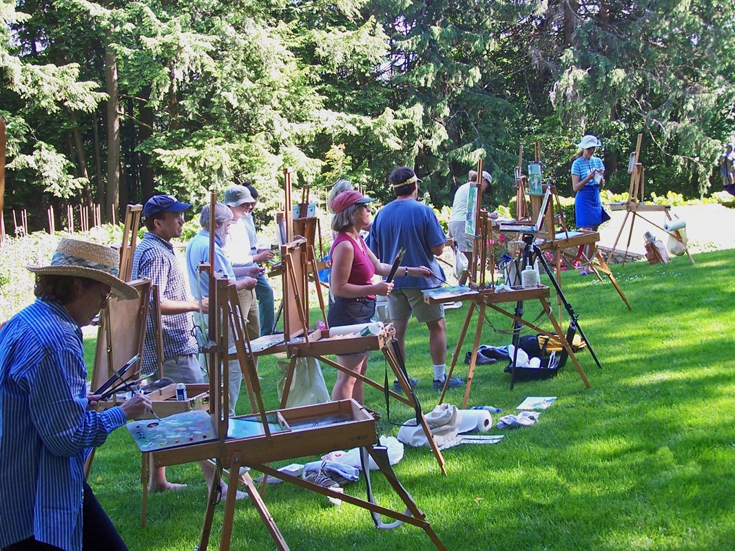 Artists with Easels