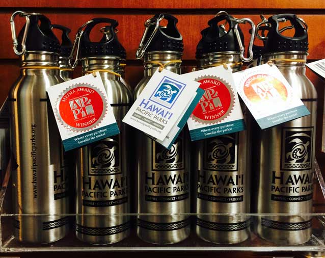 Forget your bottle? Pick one up at the Hawaii Pacific Parks Association bookstore! Forget your bottle? Pick one up at the Hawaii Pacific Parks Association bookstore!