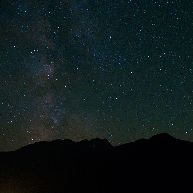 The southern portion of the Milky Way over Castle Rock during the Perseid meteor shower in Stehekin. The southern portion of the Milky Way over Castle Rock during the Perseid meteor shower in Stehekin.