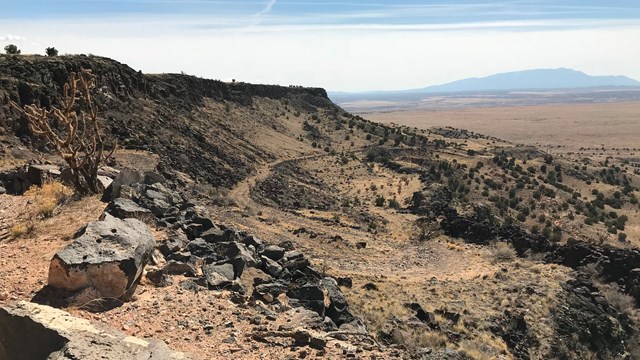 image of a dirt trail on a mountain