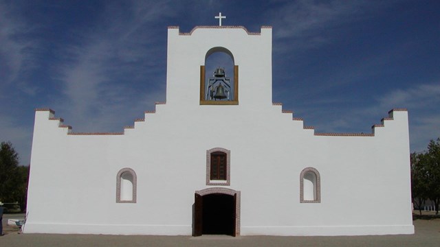 white church old Spanish style