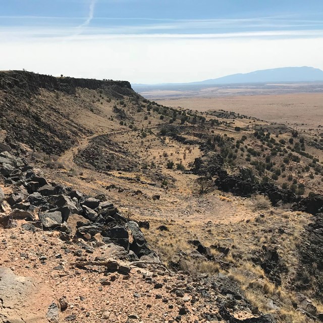 image of a dirt trail on a mountain