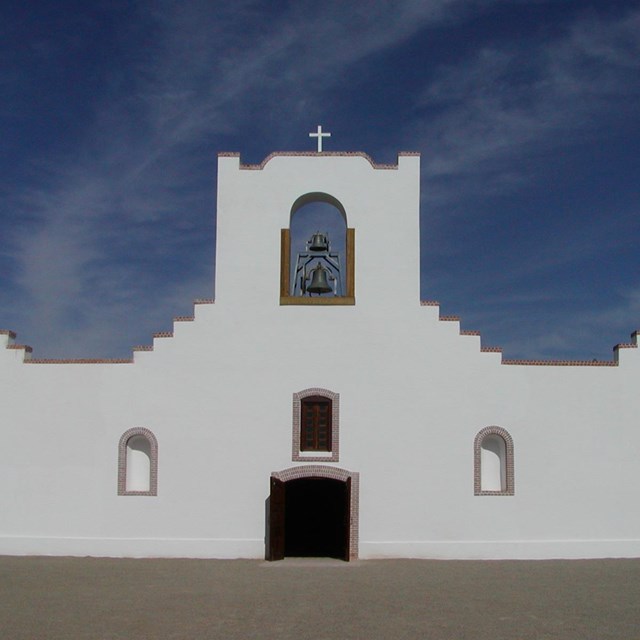 white church old Spanish style