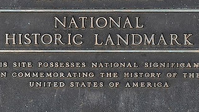 National Historic Landmark Plaque