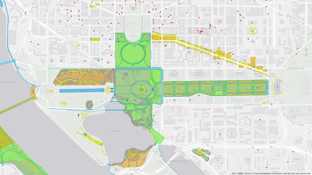 Vector map at National Mall