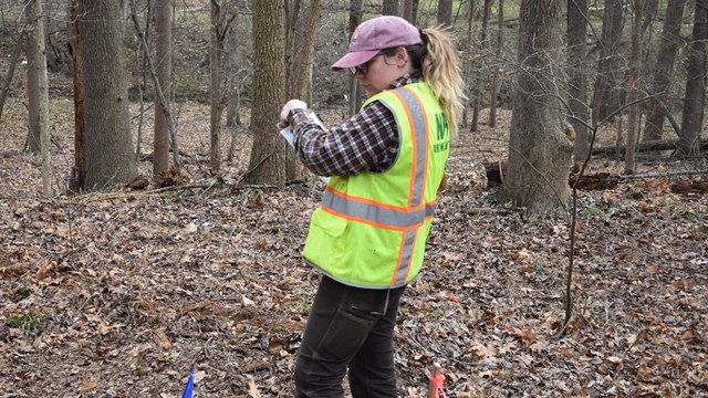 Archeologist, Grace Bello at PETE, Whitehill Plantation, 2020