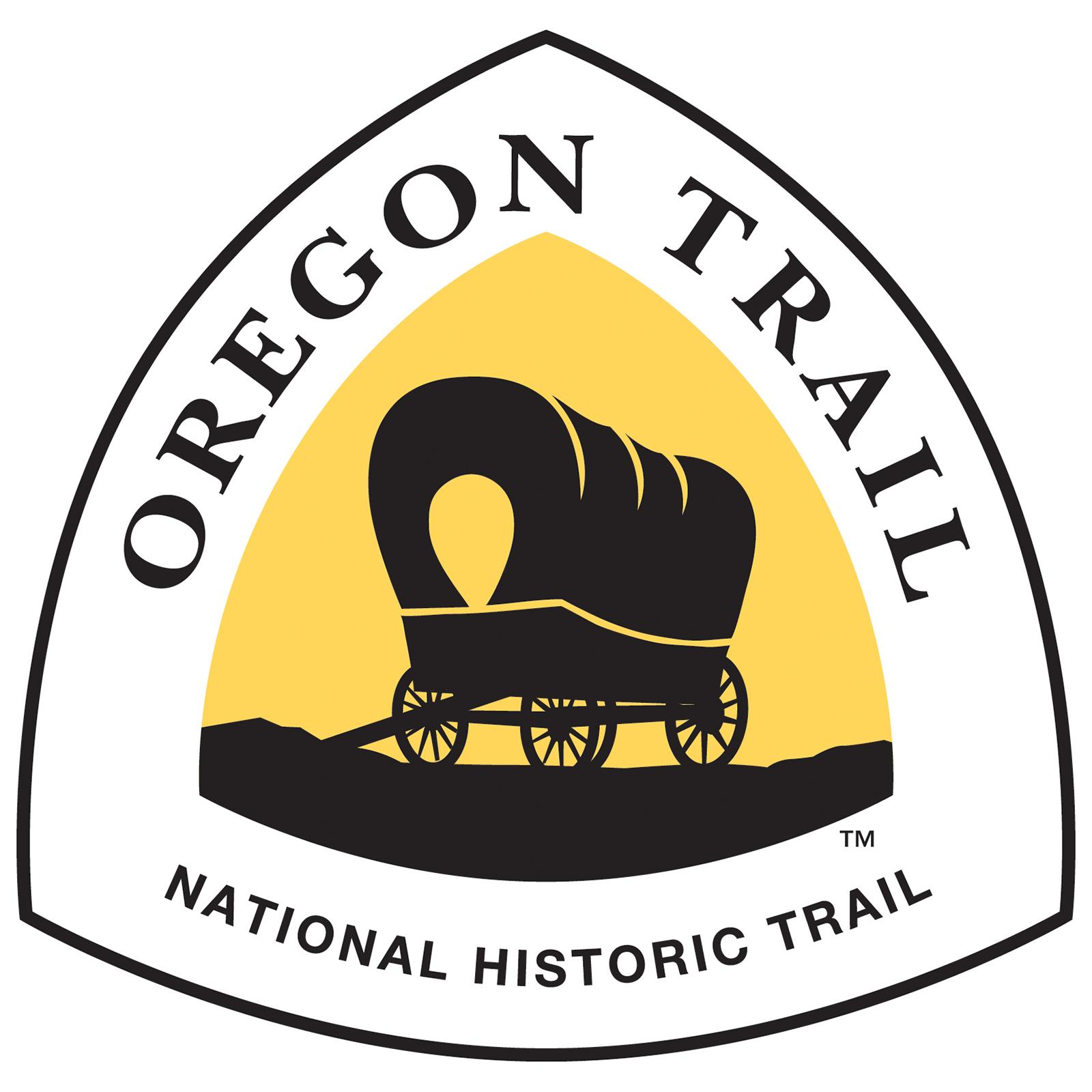 Wide, rounded white triangle logo with the words 