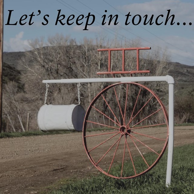 Image of a mailbox with a wagon wheel at the Ladder Livestock Ranch, WY LC-DIG-highsm-38660