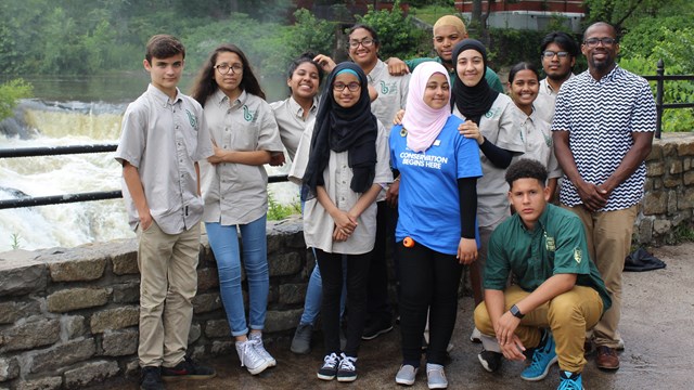 a group of young adults at Paterson Great Falls