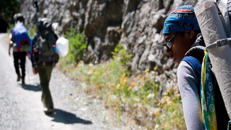 Youth hike in North Cascades National Park