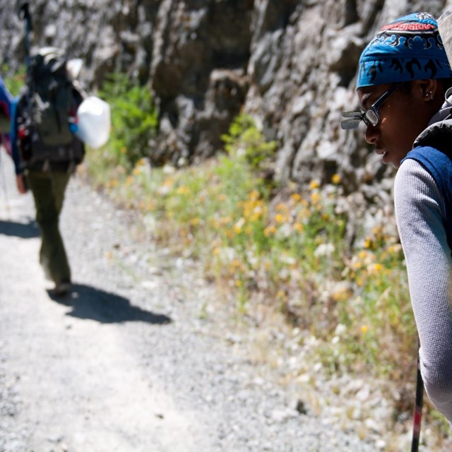 Youth hike in North Cascades National Park