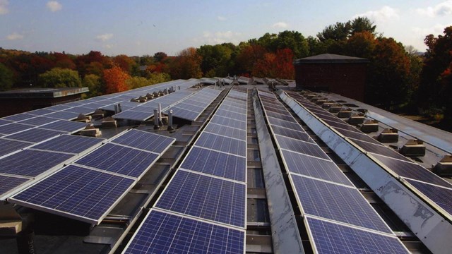 photo of solar panels on a roof