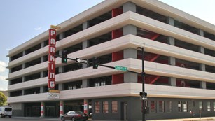 photo of a parking garage