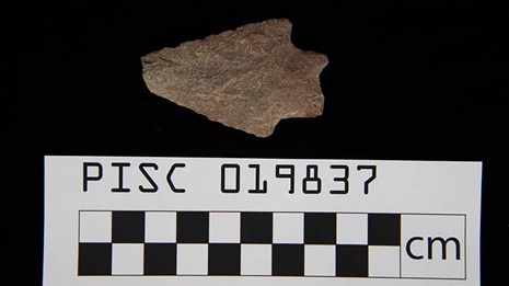 Brown stone spear point