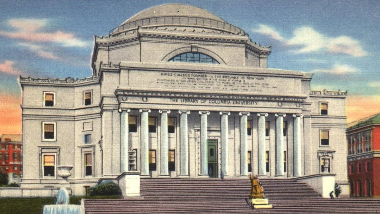 Large Greco-Roman style building with dome roof. Columbia Digital Library Collections 