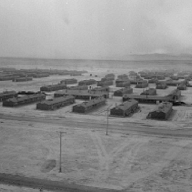Panoramic view of Central Utah Relocation Center, 1943.