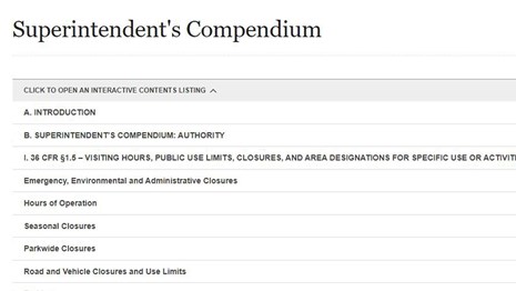 a picture of a page titled 'Superintendent's Compendium'