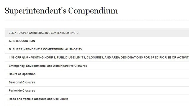 a picture of a page titled 'Superintendent's Compendium'