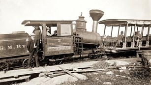 Historic photograph of a cogwheel train