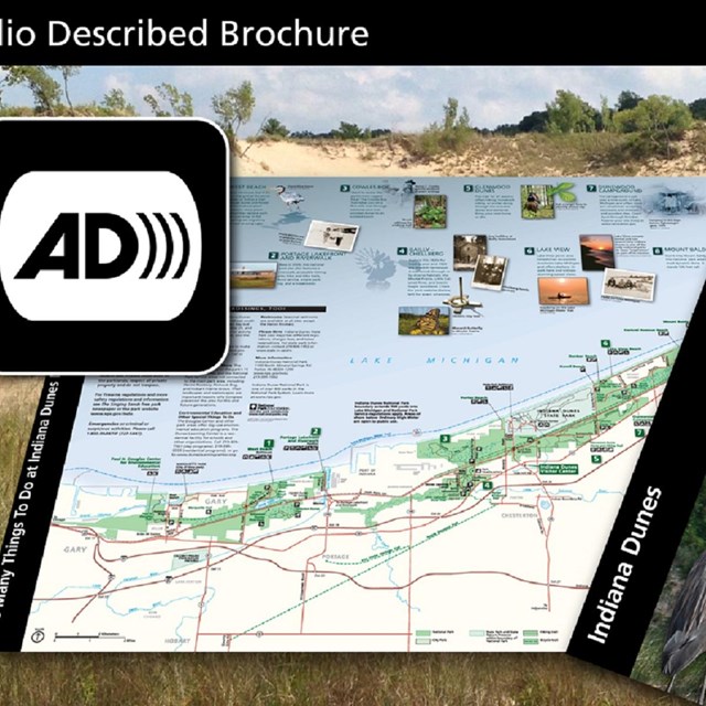 Map of Indiana Dunes National Park’s informing of new availability of map audio description