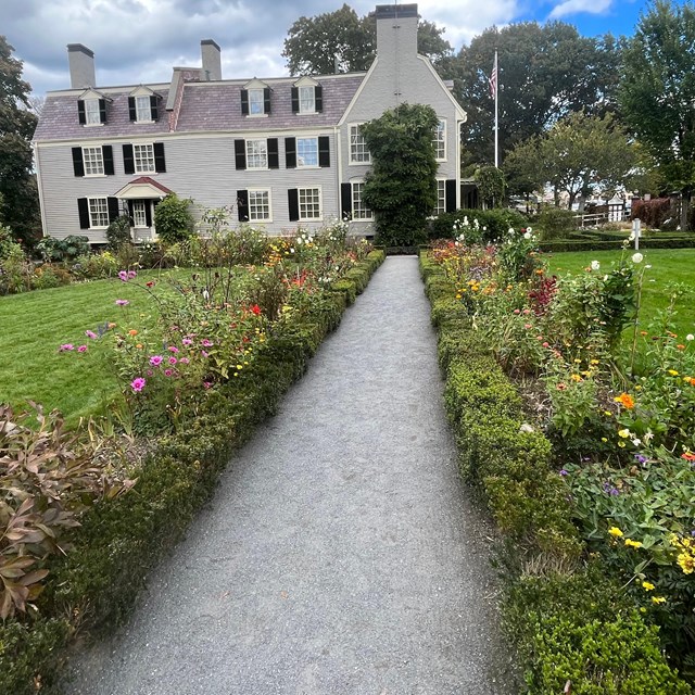 View of the pathway to the Old House