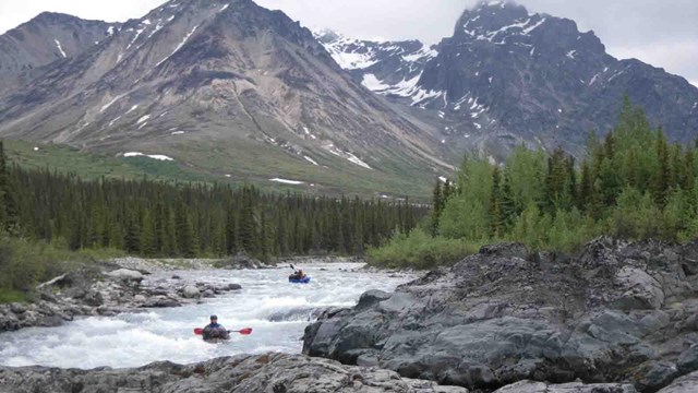 Packrafting on the Kijilik River.