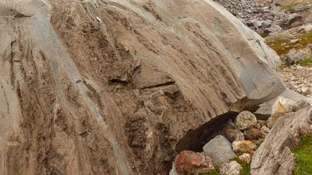 Volcanic formations from Katmai's Valley of 10,000 smokes.