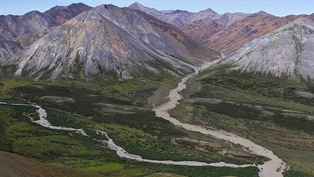 The Brooks Range and rivers in Noatak National Preserve.