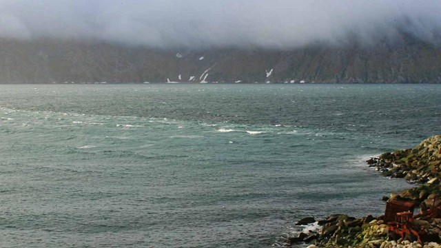 Currents in the Bering Strait.