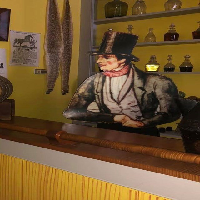 A view of the bar room in the Lemon House