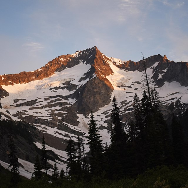 A snow-capped mountain