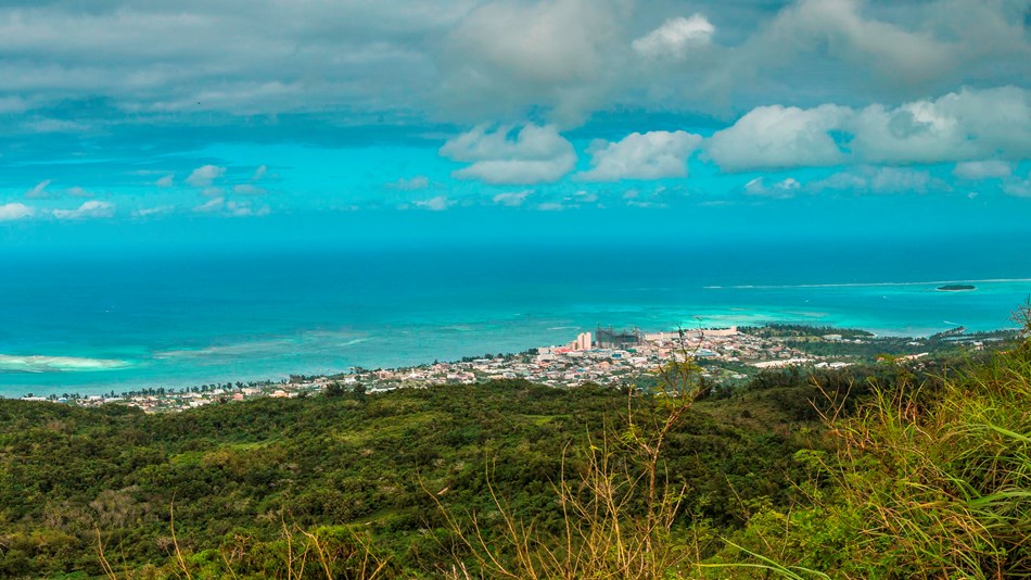 View of Saipan Landing Beaches from Mount Tapochau